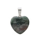 Hand-carved Love Heart Shaped Rough Stone Peach Heart Crystal Necklace - Hiccupzz