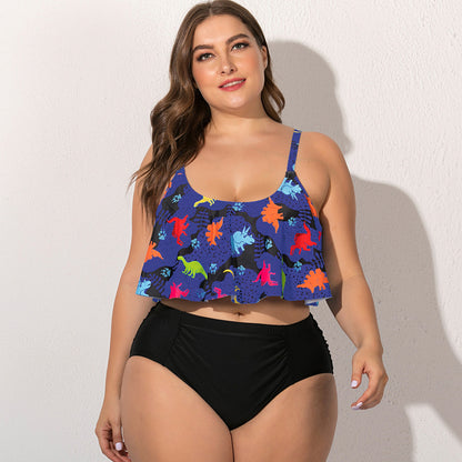 Oversized fat girl female split bikini swimsuit - Hiccupzz