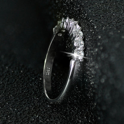 Sterling Silver Unilateral Half Ring Ring - Hiccupzz