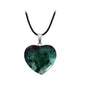 Hand-carved Love Heart Shaped Rough Stone Peach Heart Crystal Necklace - Hiccupzz