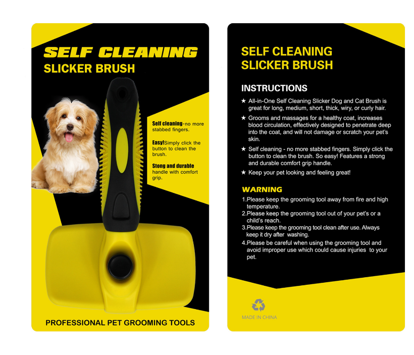 Pet Self Cleaning Slicker Brush