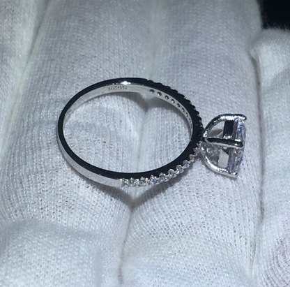 Zircon Stone Engagement Ring Zircon Ring in Sterling Silver Ring - Hiccupzz
