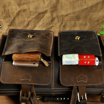 Crazy horse leather handbag - Hiccupzz