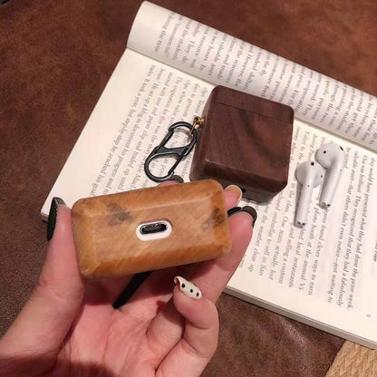 Compatible with Apple, Compatible with Apple , Solid wood bluetooth earphone case - Hiccupzz