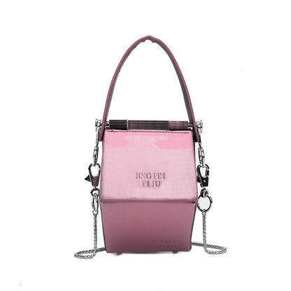 Trend Laser Box Bag Chain Shoulder Slung - Hiccupzz