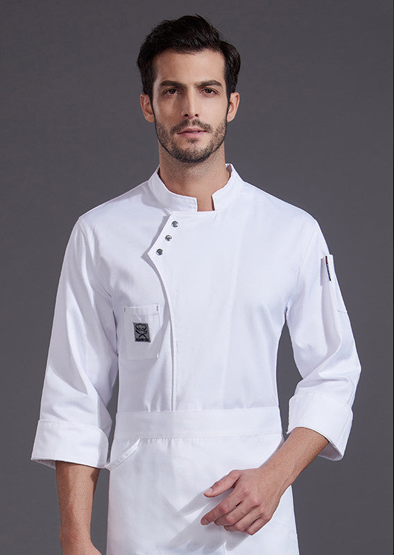 Ropa de trabajo de chef para hombre, de verano, manga corta, transpirable, para repostería y catering