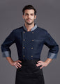 High-grade Hotel Restaurant Club Restaurant Head Chef Denim Work Clothes - Hiccupzz