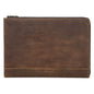 Protective Case Crazy Horse Oil Leather Zipper Laptop Bag - Hiccupzz