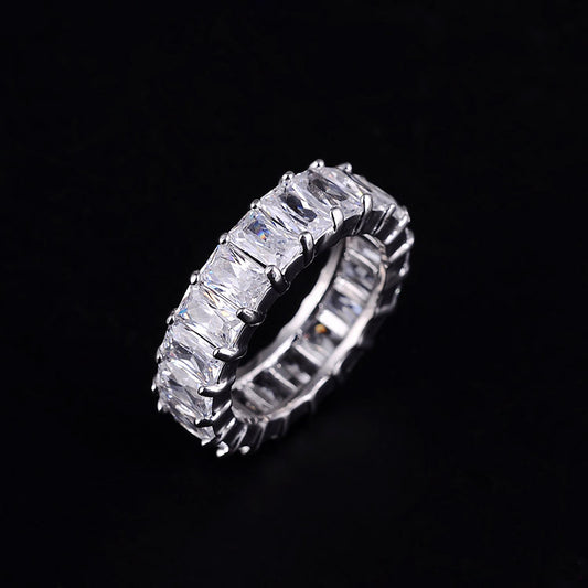 Couple pair ring zircon platinum ring