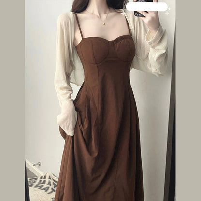 Women's Fashionable And Slim And Slender Peplum Dresses Set - Hiccupzz