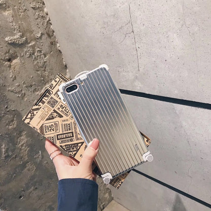 Travel Suitcase Phone Case with DIY Free Stickers 8pcs - Hiccupzz