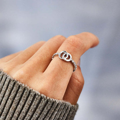 Fashion Women's Double Ring Ring Round Special Jewelry - Hiccupzz