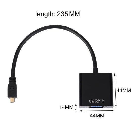 Micro HDMI TO VGA Adapter Cable Tablet To Computer Micro HDMI To VGA HD Cable 1080P