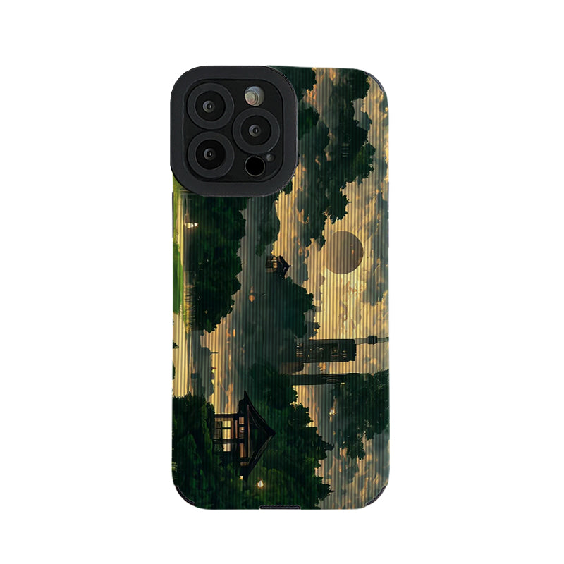 Retro Style Art Forest Scenery Phone Case