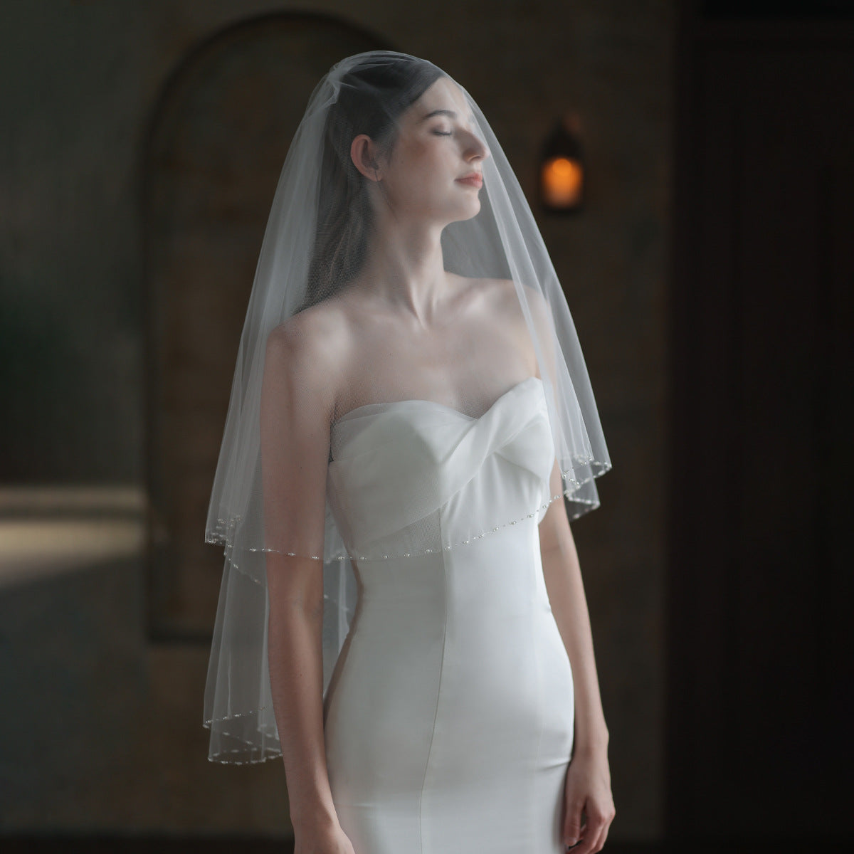 Exquisite Handmade Beaded Bridal Veil - Hiccupzz