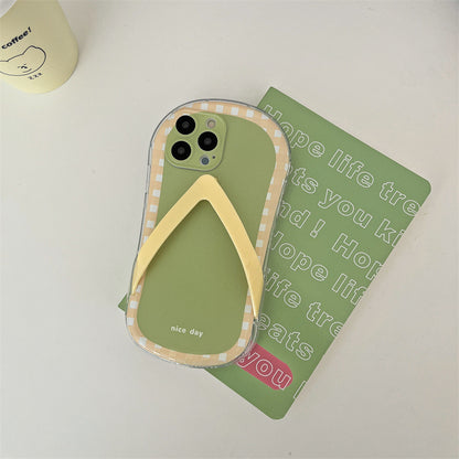 Checkerboard Lattice Creative Slippers Phone Case - Hiccupzz