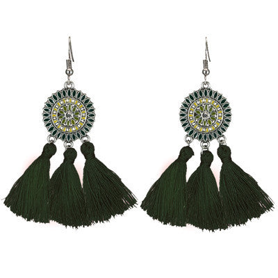 Women's Bohemian Fashion Long Tassel Earrings - Hiccupzz