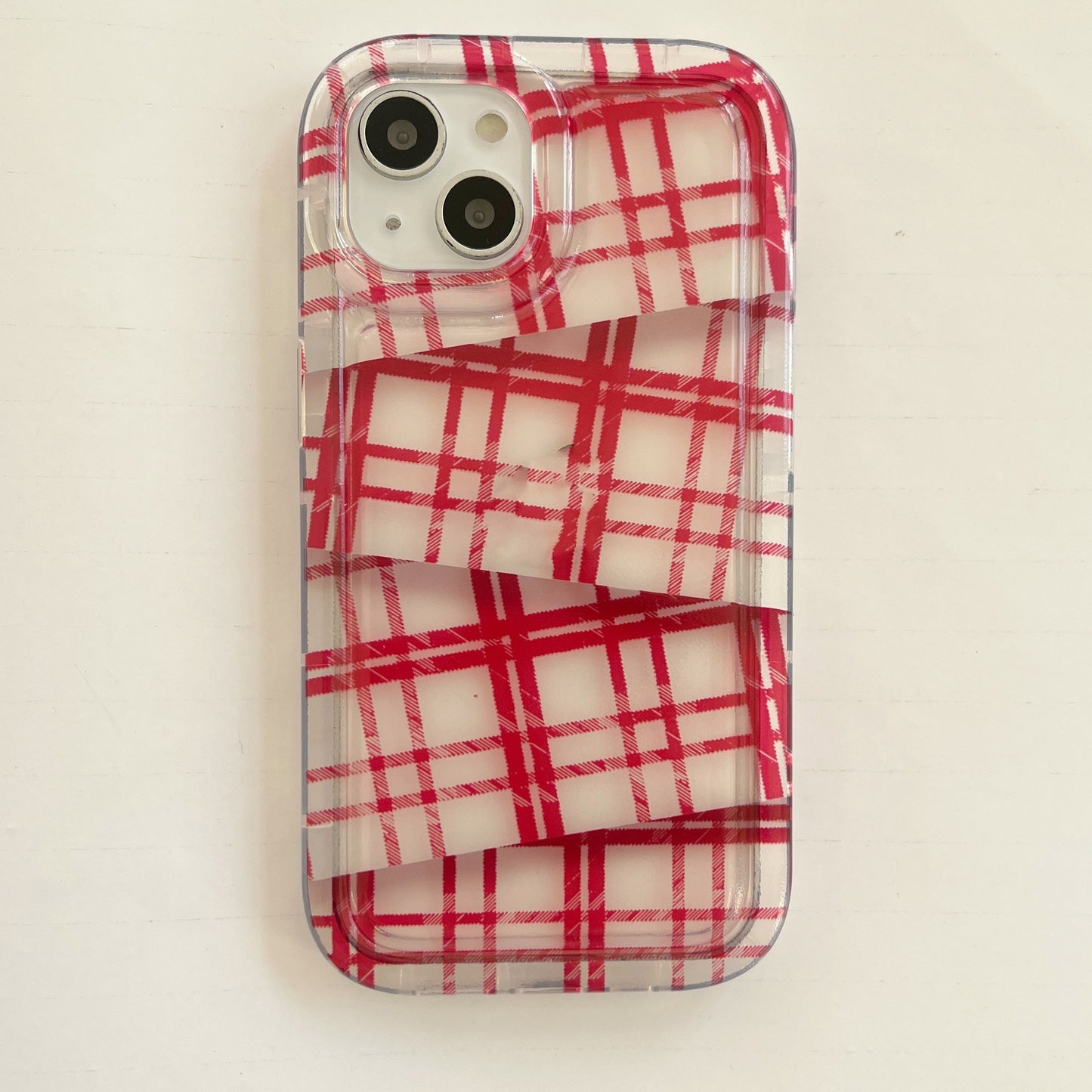 Ins Irregular Plaid Striped Phone Case Simple