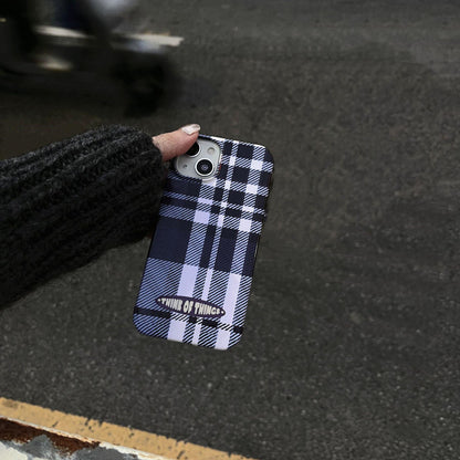 Vintage Blue Checkered Phone Case Protector - Hiccupzz