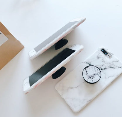 Frosted Marble Bracket Mobile Phone Shell - Hiccupzz