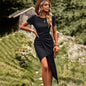 Spring And Summer High Elastic Casual Knitted Dress - Hiccupzz