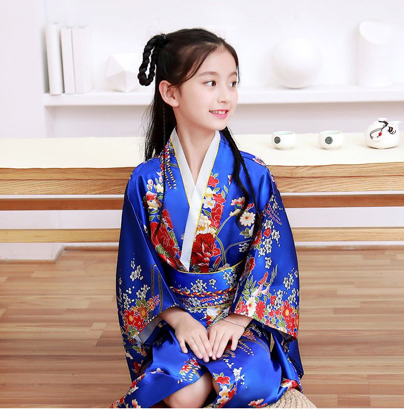 Kids Kimono Print Japanese Bathrobe Girls - Hiccupzz