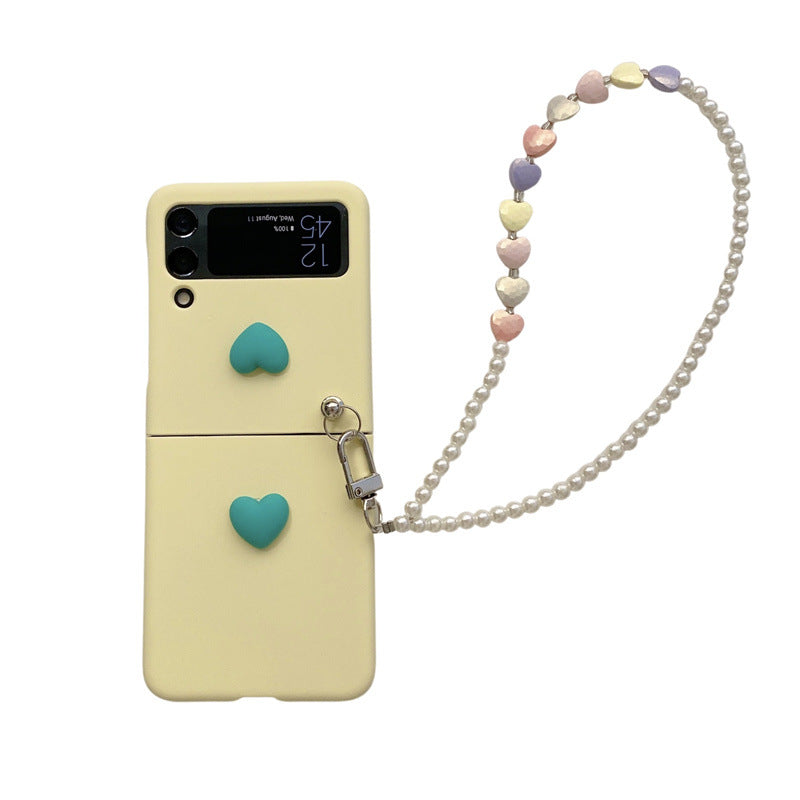 Carcasa protectora para teléfono móvil con cadena de amor