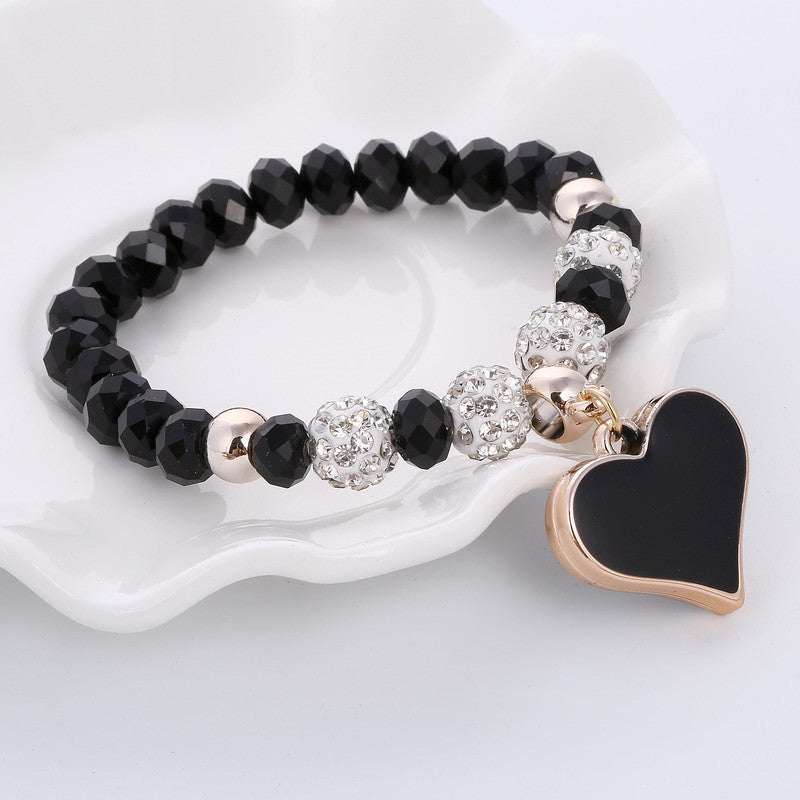 Crystal Butterful Bracelet & Bangle Elastic Heart Bracelets - Hiccupzz