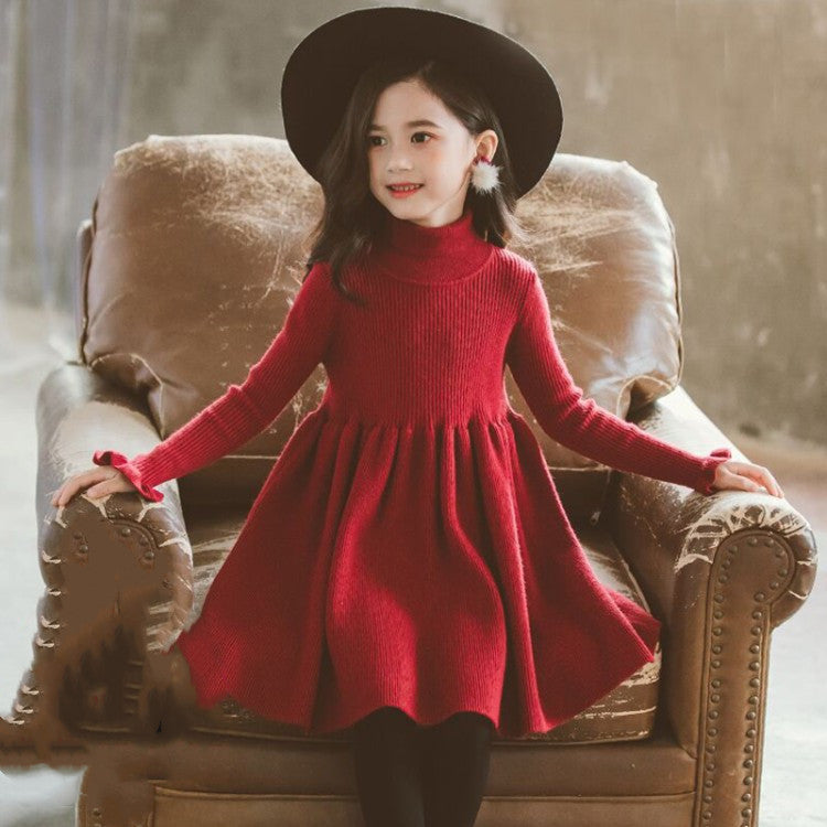 Girls' dresses in big kids knitting - Hiccupzz