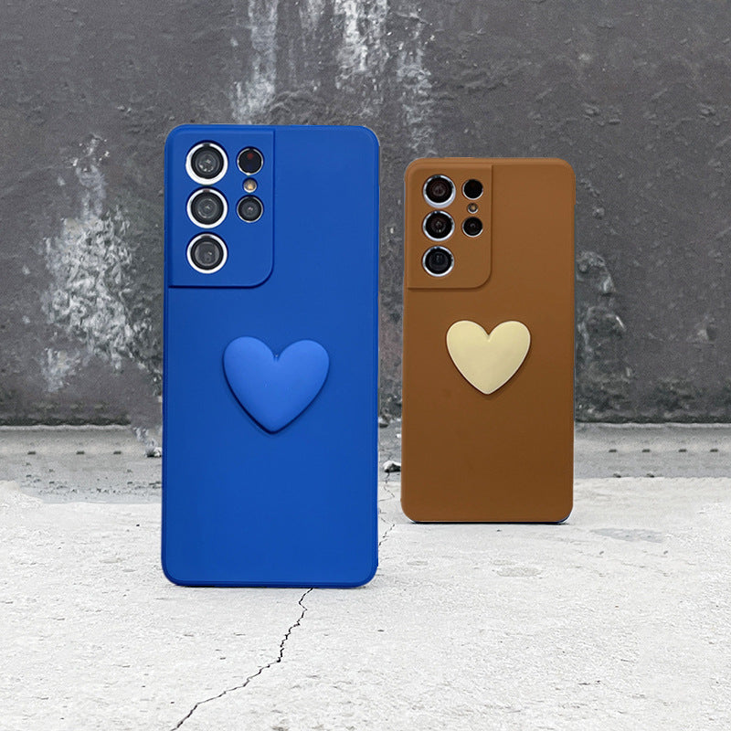 Funda para teléfono móvil de goma blanda con diseño de amor simple