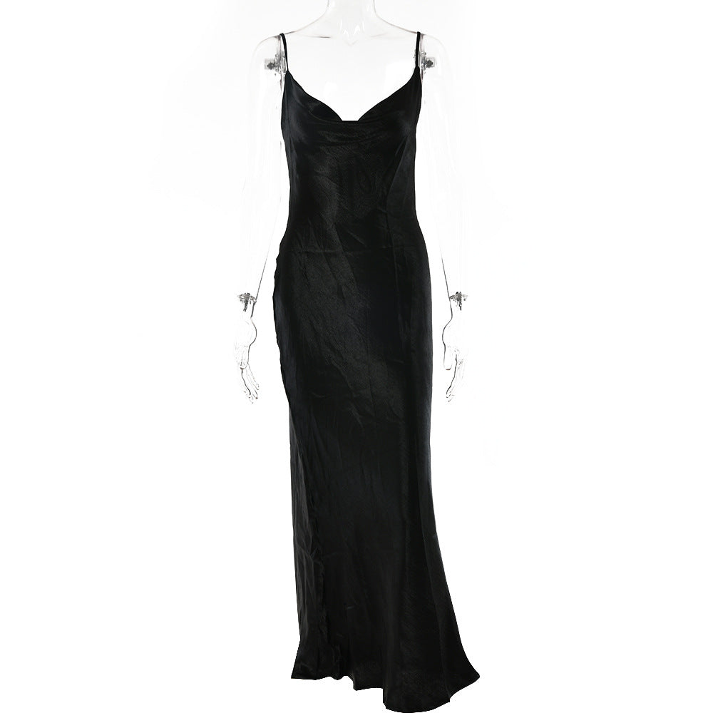 Women's Sling Leaky Back Dress Nightclub Style - Hiccupzz