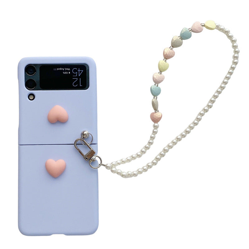 Carcasa protectora para teléfono móvil con cadena de amor