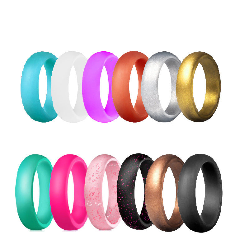 Silicone Ring Glitter Beautiful Ring Jewelry