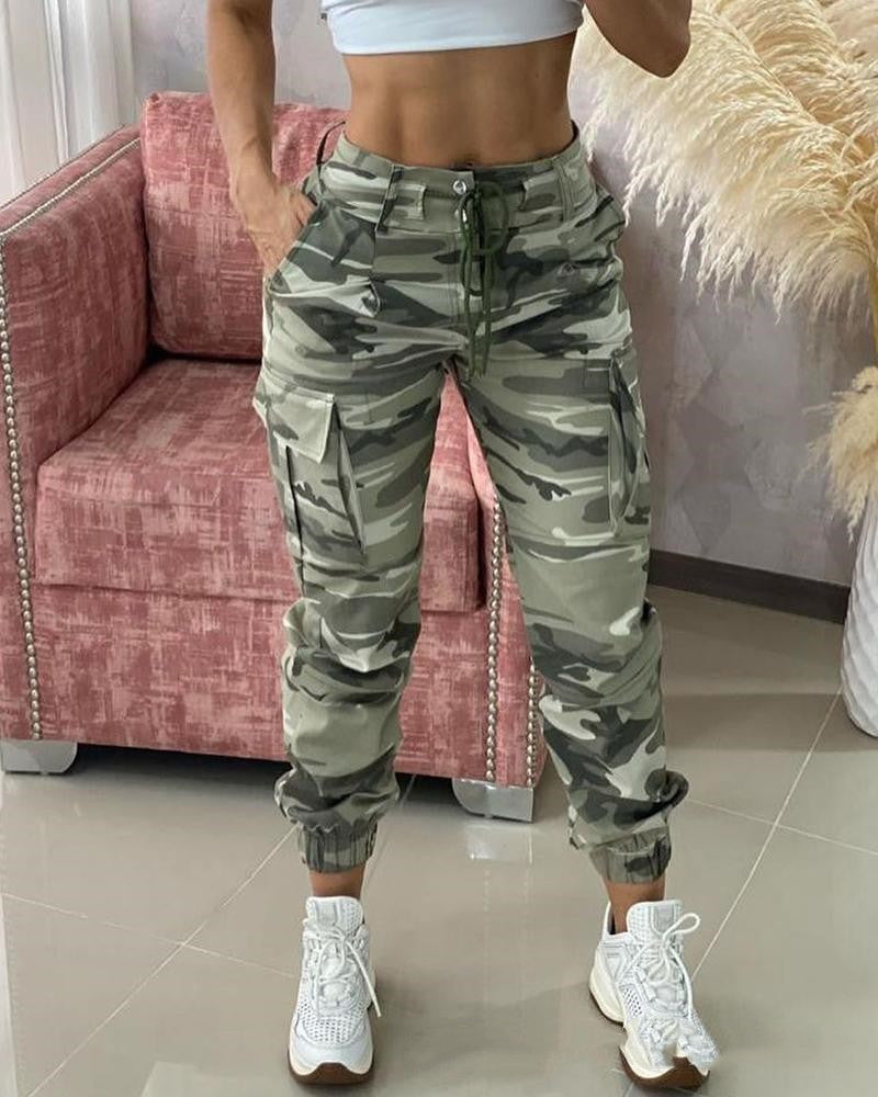 Women's Clothing Camouflage Casual Trousers - Hiccupzz