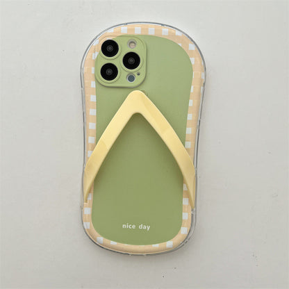 Checkerboard Lattice Creative Slippers Phone Case - Hiccupzz