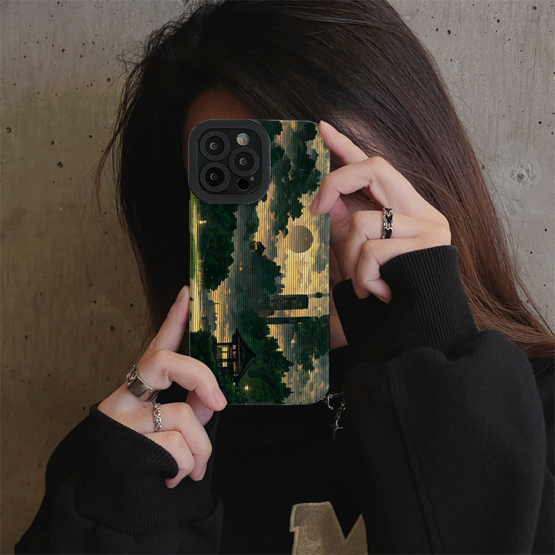 Retro Style Art Forest Scenery Phone Case