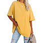 Loose Drop Shoulder Sleeves Round Neck Short Sleeve Top - Hiccupzz