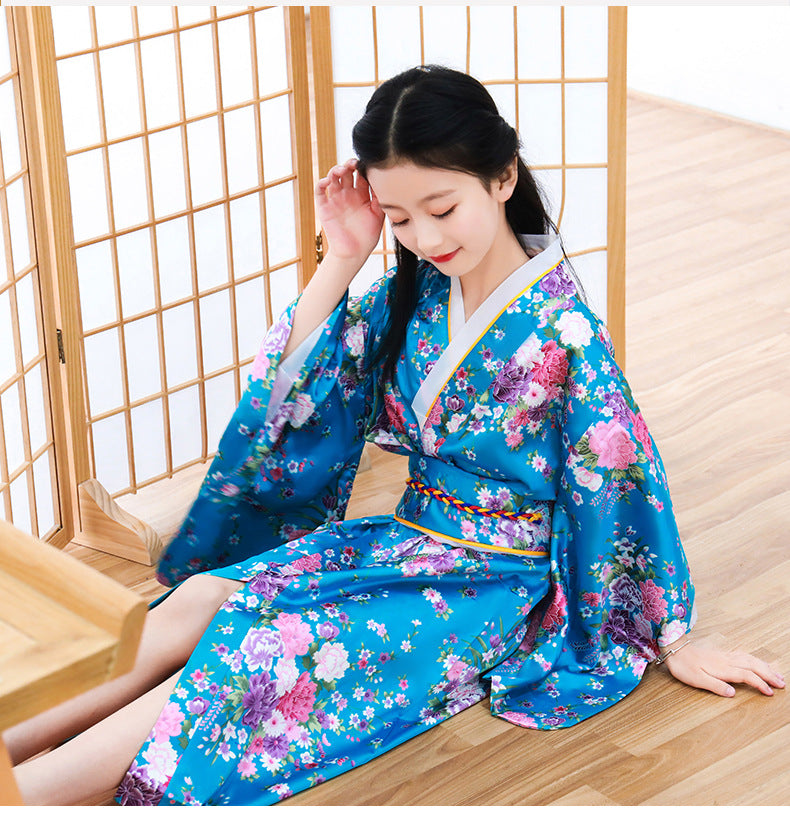 Kids Kimono Print Japanese Bathrobe Girls - Hiccupzz