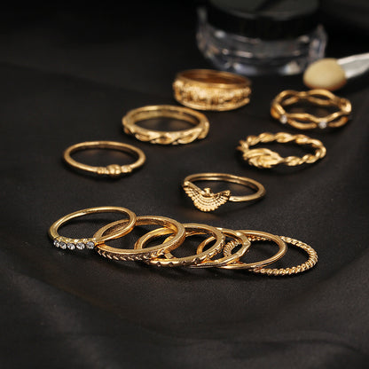Knuckle Ring Set Vintage Diamond Ring - Hiccupzz