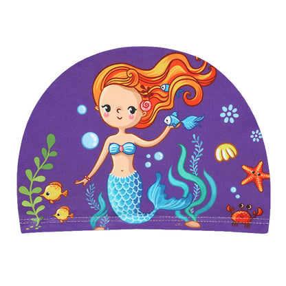 Children's Swimming Hat Printed Cartoon Comfortable Swimming Cloth Hat - Hiccupzz