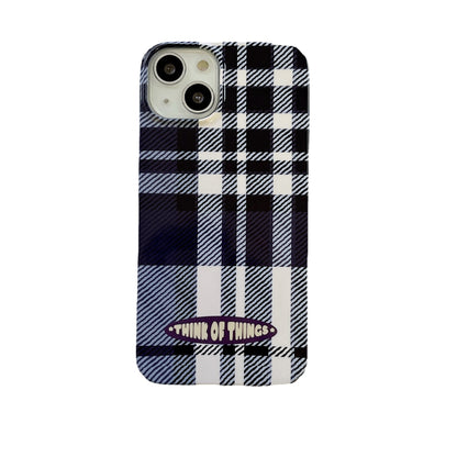 Vintage Blue Checkered Phone Case Protector - Hiccupzz