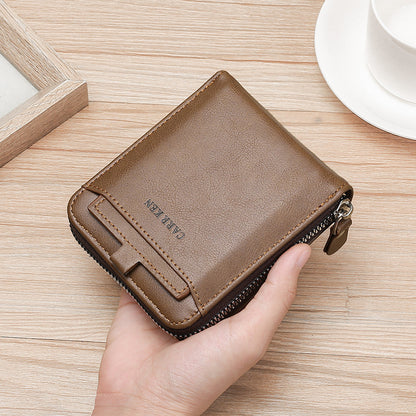 Men's Short Casual Fashion Zipper Wallet - Hiccupzz