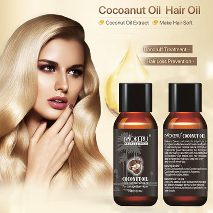 Coconut oil repair frizz repair damage hair care essence hair - Hiccupzz