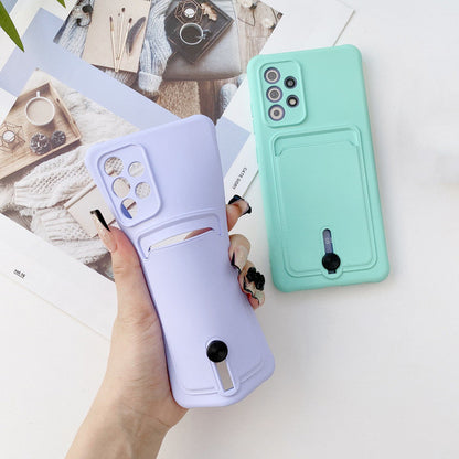 Suitable For A03S Anti-fall Card Pack A52 Mobile Phone Case S21 Pull All-in-one A22 All-pack Soft Shell A72 - Hiccupzz