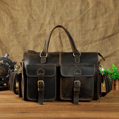 Crazy horse leather handbag - Hiccupzz