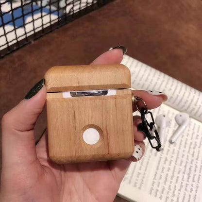 Compatible with Apple, Compatible with Apple , Solid wood bluetooth earphone case - Hiccupzz