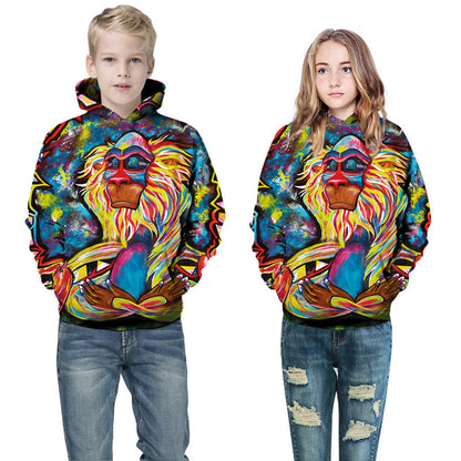 Digital Printed Children's Hooded Sweater For Kids - Hiccupzz