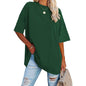 Loose Drop Shoulder Sleeves Round Neck Short Sleeve Top - Hiccupzz