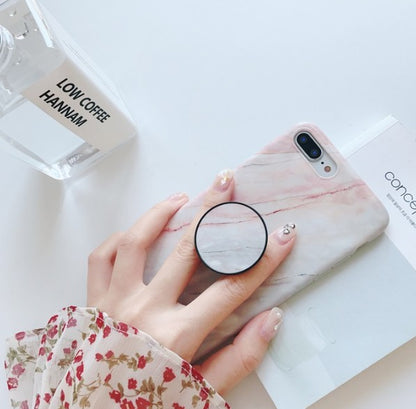 Frosted Marble Bracket Mobile Phone Shell - Hiccupzz