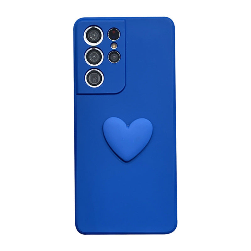 Funda para teléfono móvil de goma blanda con diseño de amor simple